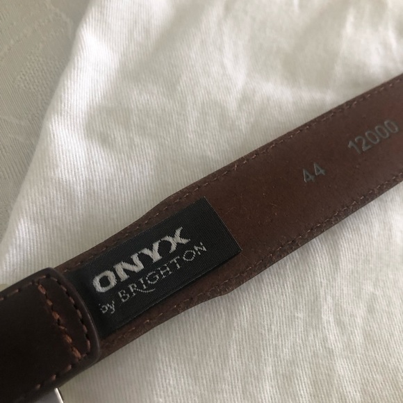 NEW Brighton Mens  Leather belt GOLF theme,  size 49, 36,34 stock - Picture 3 of 6